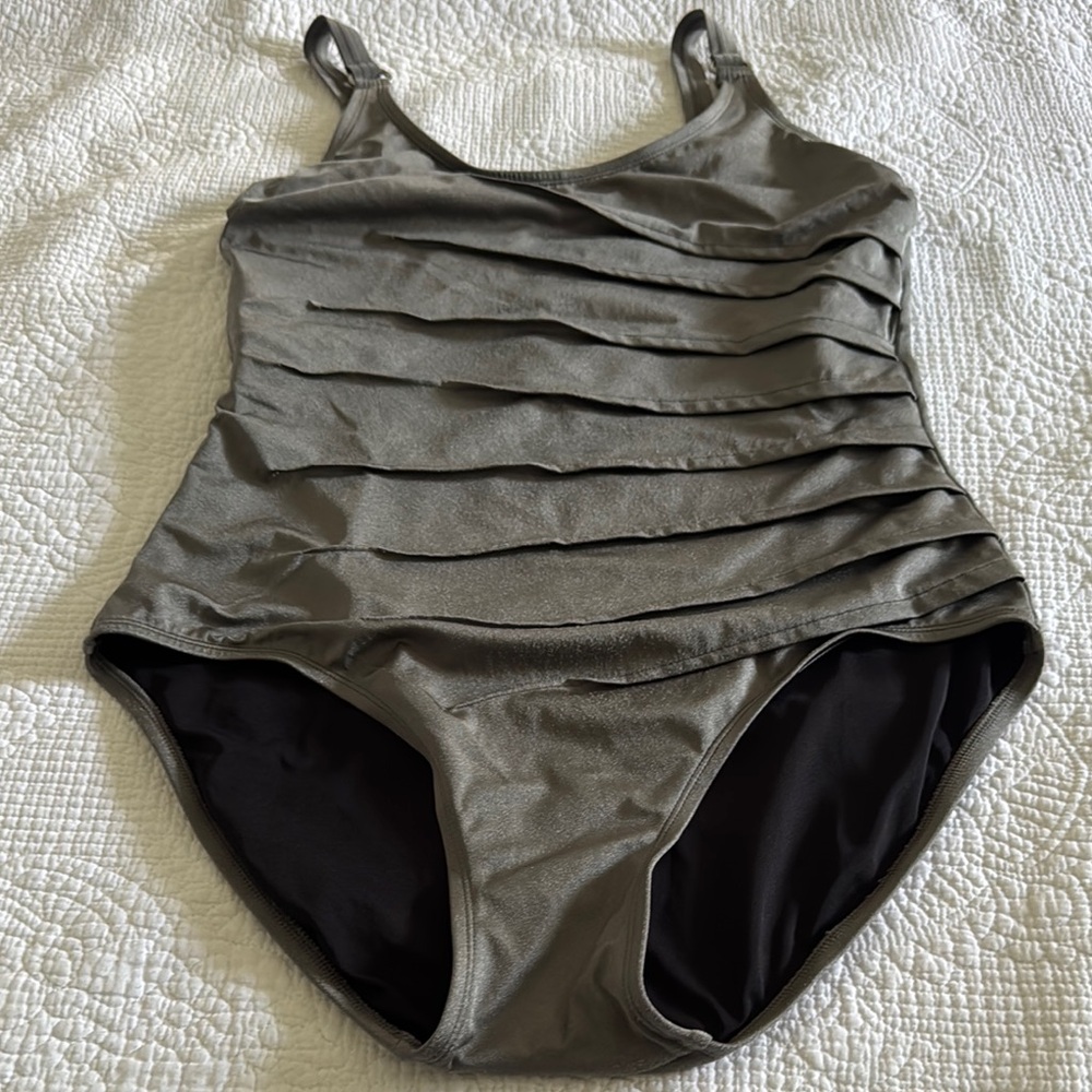 Calvin Klein Gray One Piece Swimsuit